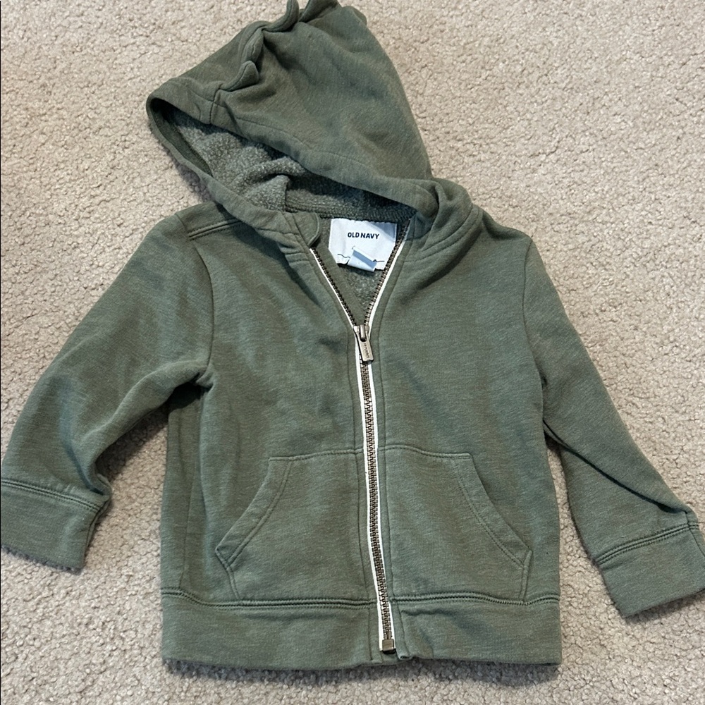 Old Navy Olive Kids Zip-Up Hoodie
